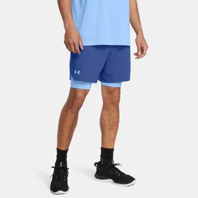 Under Armour Men's    Vanish Woven 2-in-1 Shorts Tech Blue In Tech Blue/horizon Blue/horizon Blue