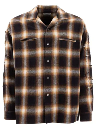 Undercover Check Shirt In Brown