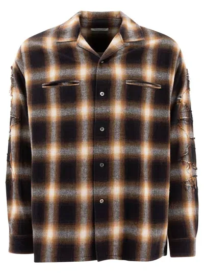 Undercover Check Shirt Shirts In Brown