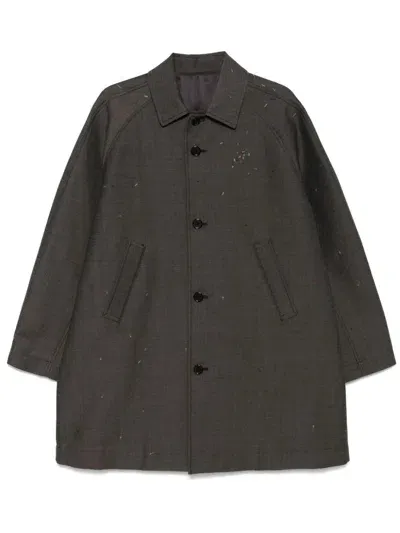 Undercover Decorative-stitching Coat In Brown