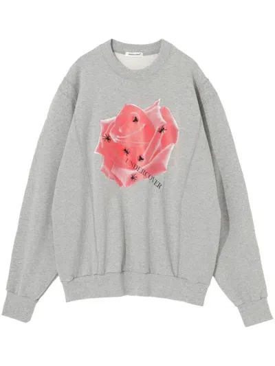 Undercover Graphic-print Cotton Sweatshirt In 灰色