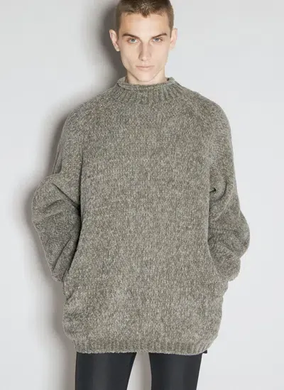 Undercover High Neck Sweater In Grey