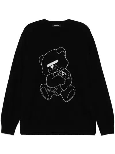 Undercover Jacquard Logo Motif Jumper In Black