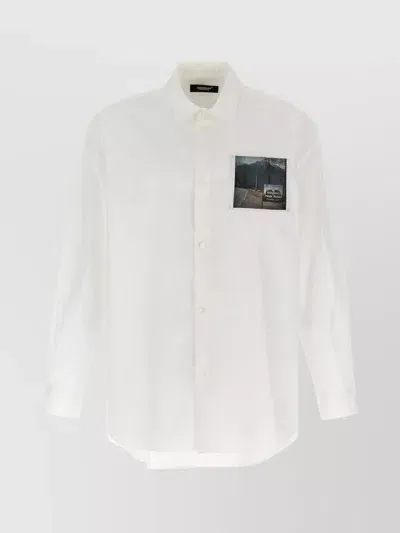 Undercover 'printed Chest Pocket Long Sleeves Shirt' In White