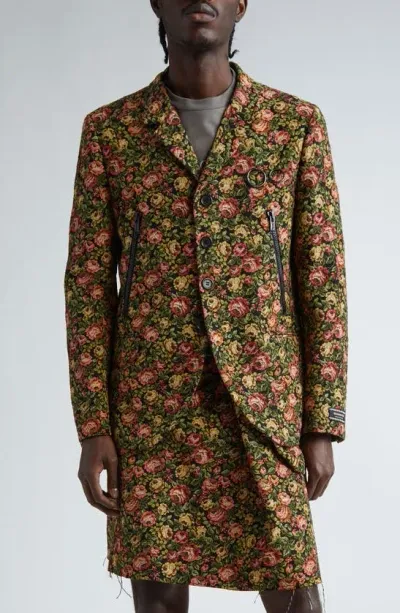 Undercover Rose Tapestry Sport Coat In Black Base