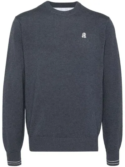 Undercover Sheep Patch Jumper In Blue