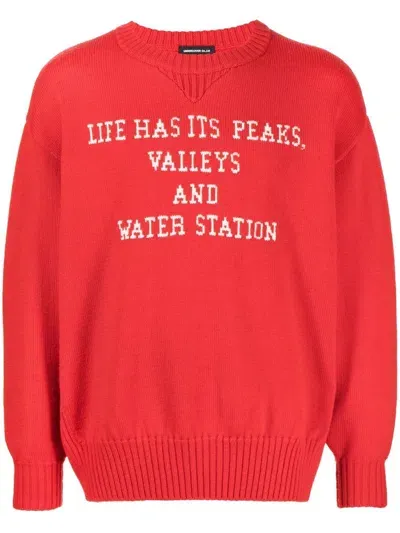 Undercover Pullover Mit Slogan-print In Red