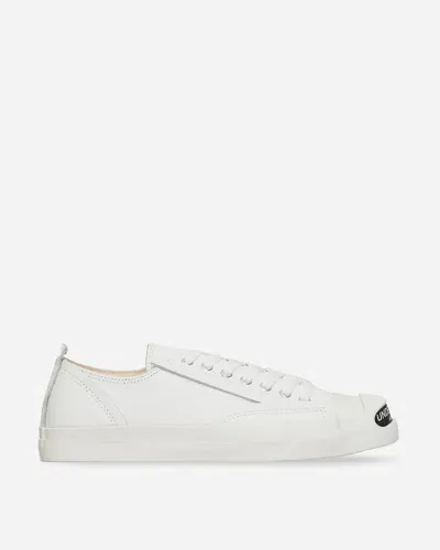 Undercover Toe Logo Leather Sneakers In White