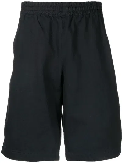 Undercoverism Knee-length Cotton Bermuda Shorts In Black