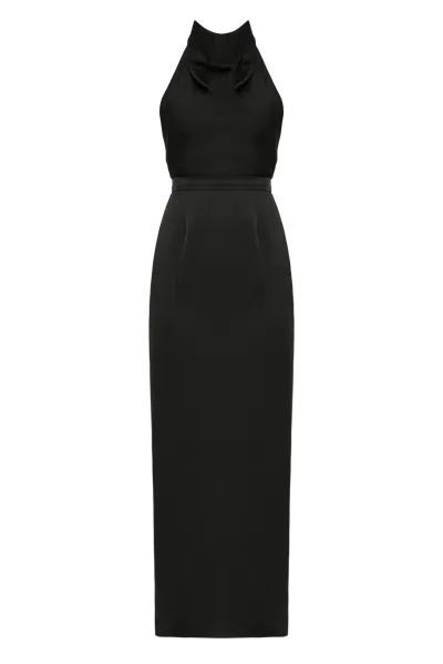 Undress Casandra Black Cowl Neck Long Evening Dress