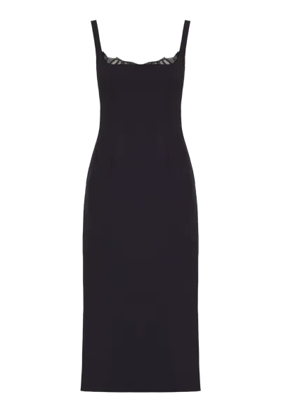 Undress Hilda Black Square Neckline Dress With Lace Detail