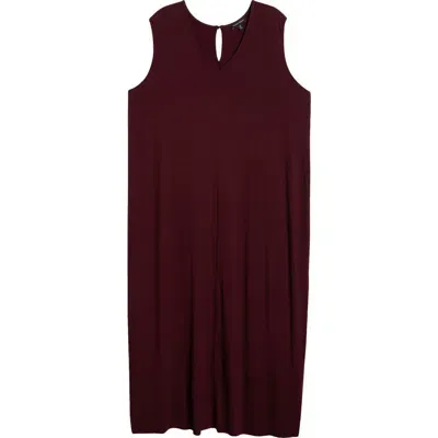 Universal Standard Claremont Midi Shift Dress In Black Cherry