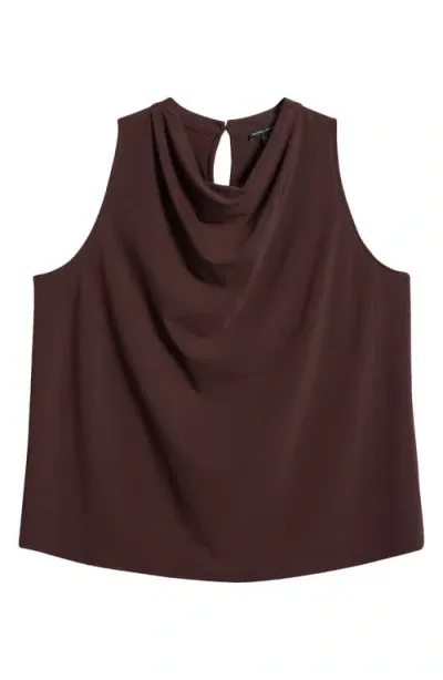 Universal Standard Cowl Neck Crepe Tank In Brulee