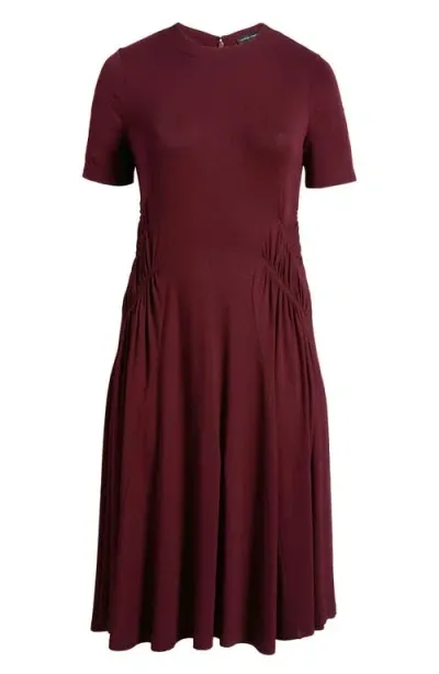 Universal Standard Devi Liquid Jersey Dress In Black Cherry