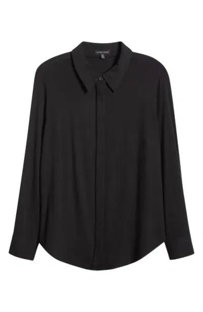 Universal Standard Elbe Button-up Shirt In Black