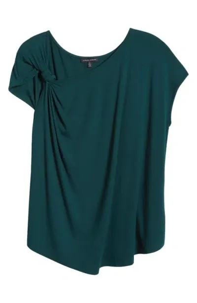 Universal Standard Estella Knot Shoulder Jersey Top (plus)<br /><br /> In Forest Green