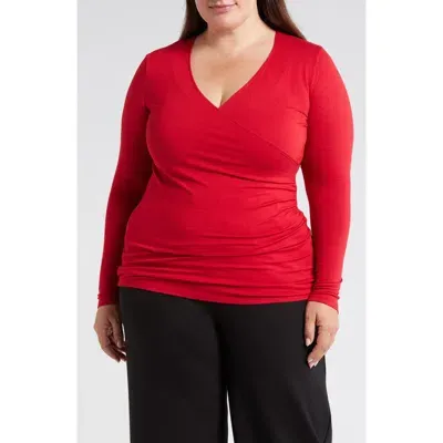 Universal Standard Liquid Cross Front Top In Savvy Red