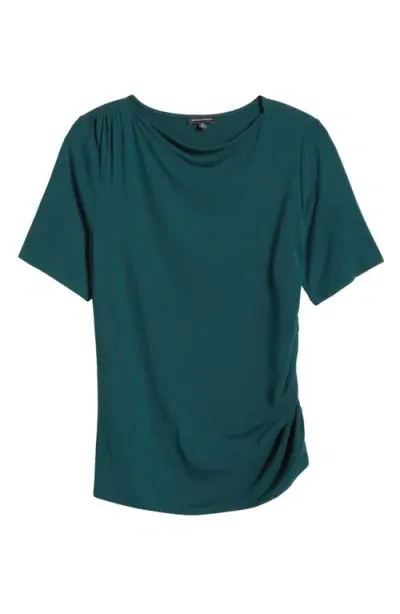 Universal Standard Louise Boatneck Stretch Jersey Top (plus)<br> In Forest Green