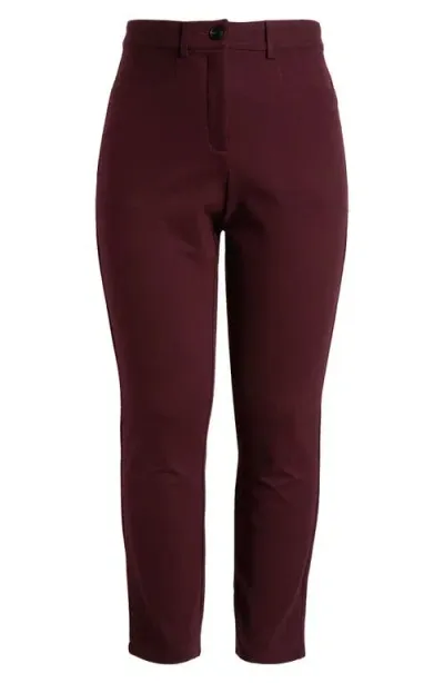 Universal Standard Ponte Cigarette Pants In Black Cherry