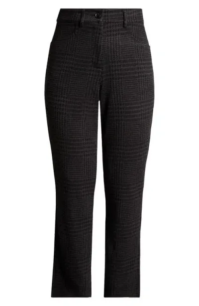 Universal Standard Ponte Cigarette Pants In Charcoal Houndstooth