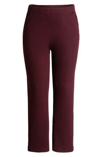 Universal Standard Rib Bootcut Pants In Black Cherry