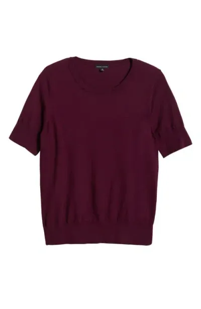 Universal Standard Rosie Short Sleeve Sweater In Black Cherry