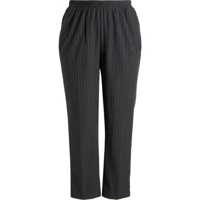 Universal Standard The Pinstripe High Waist Pants In Graphite