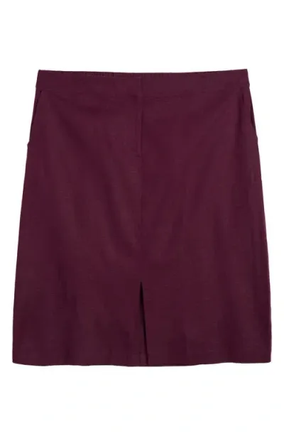 Universal Standard Wooster Linen Blend Pencil Skirt In Elderberry