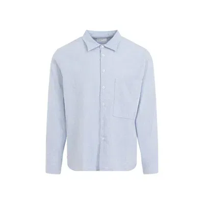 Universal Works Square Pocket Shirt In Blue