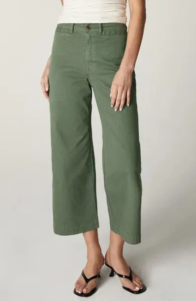 Unpublished Gemma Crop Wide Leg Jeans In Green