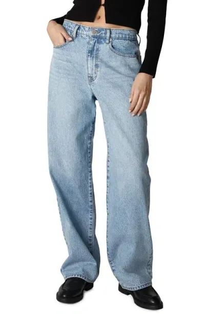 Unpublished Rumi High Waist Wide Leg Jeans In Light Blue