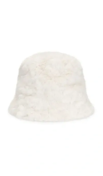 Unreal Fur Yeoman Bucket Hat In White