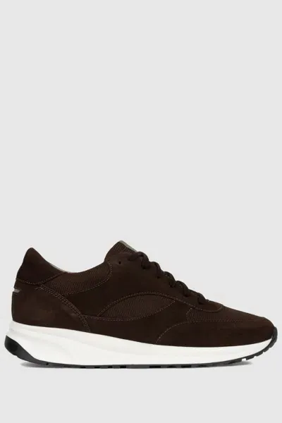 Unseen Footwear Suede And Mesh Rozel Trainers In Brown