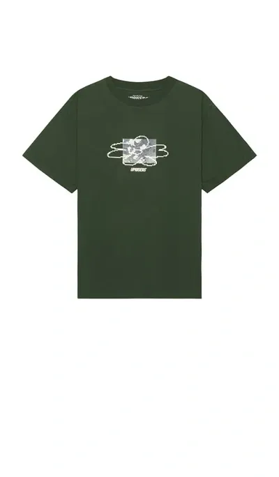 Uprisers House Of Flowers Tee In Forest Green