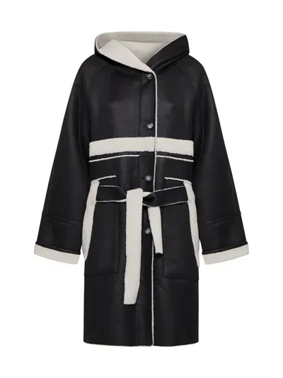 Urbancode Coat In Black-cream