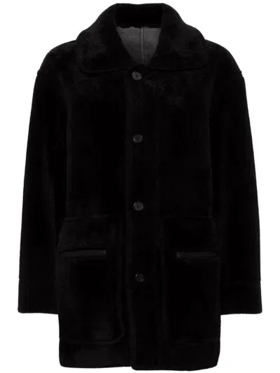 Urbancode Faux-fur Coat In Black