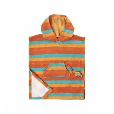 Uv Skinz Hooded Beach Poncho In Sunset Stripe