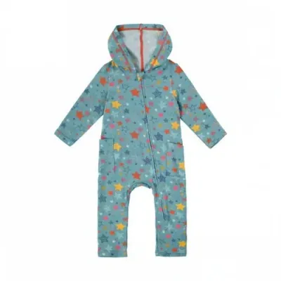 Uv Skinz Kids'  Hooded Everyday Romper In Scribble Stars