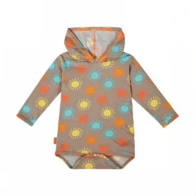 Uv Skinz Babies'  Hooded Sunzie In Sun Bursts