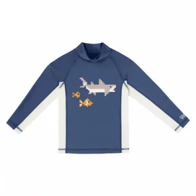 Uv Skinz Kids'  Long Sleeve Adventure Sun & Swim Shirt In Shark-cade Game