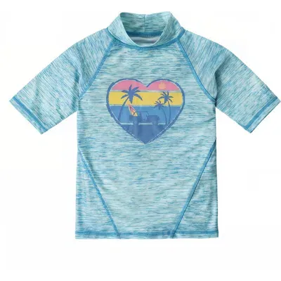 Uv Skinz Babies'  Short Sleeve Sport Sun & Swim Shirt In Lagoon Malibu Cruisin