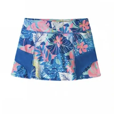 Uv Skinz Kids'  Sporty Swim Skirt In Mykonos Tropical