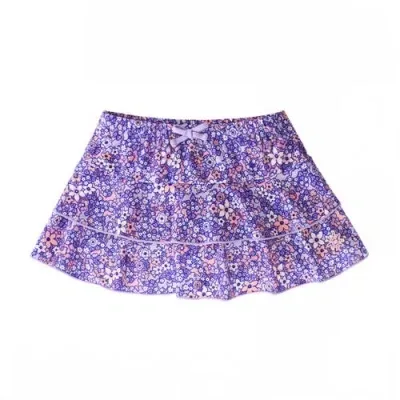 Uv Skinz Kids'  Sunny Swim Skirt In Lavender Fields