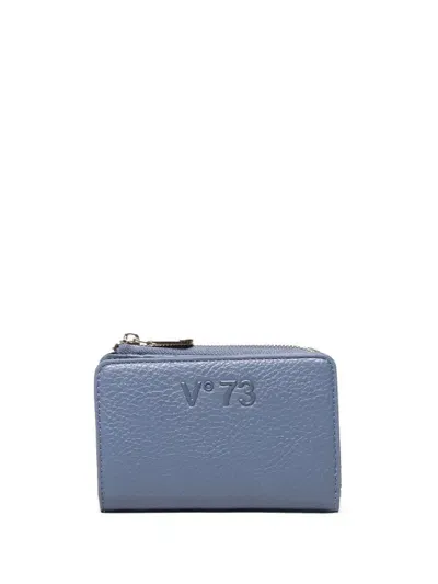 V73 Logo-lettering Wallet In Blue