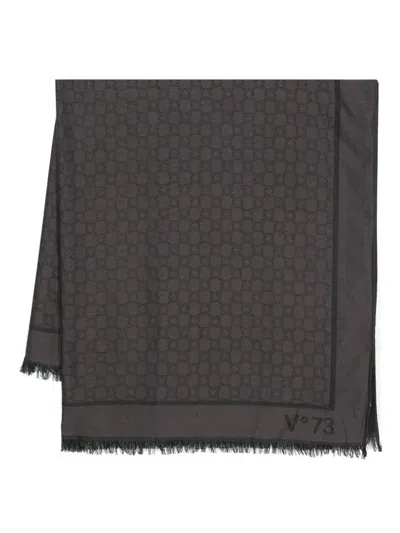 V73 Logo-pattern Scarf In Black