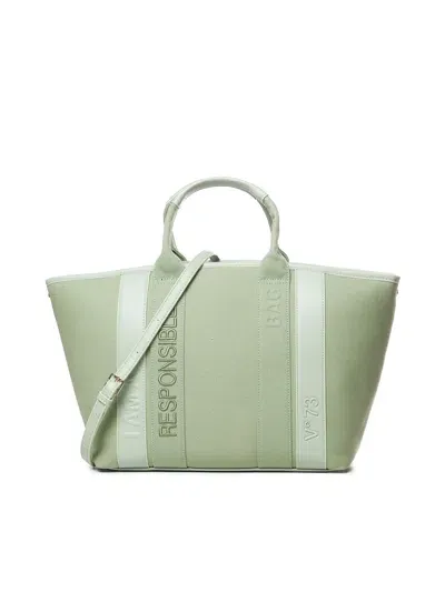 V73 Responsibility Summer Tote Bag In Light Green