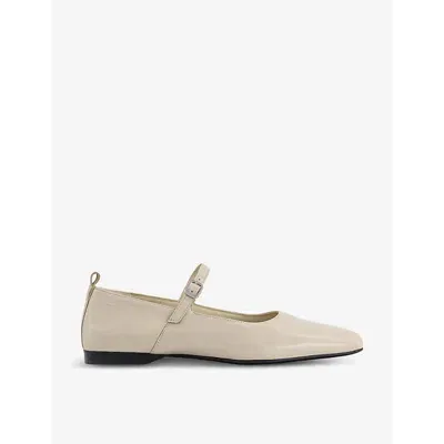 Vagabond Womens Off White Delia Leather Mary Jane Flats