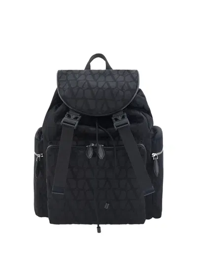 Valentino Garavani Backpack | Toile Iconographe | Tessuto T In Nero