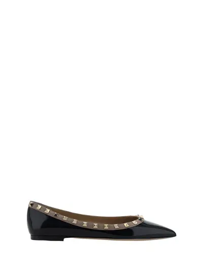 Valentino Garavani Ballerina | Rockstud | T. 05 | Vernice/n In Black