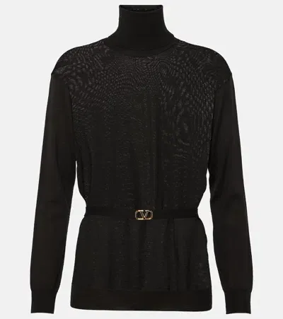 Valentino Vlogo Wool Jumper In Black